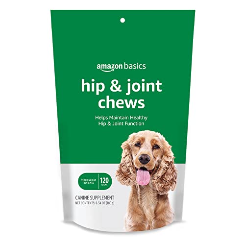 Amazon Basics Dog Hip & Joint Chews, Duck, 120 Count
