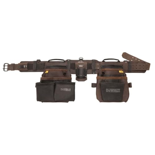 DEWALT Leather Tool Belt, 18 Pockets, Heavy Duty