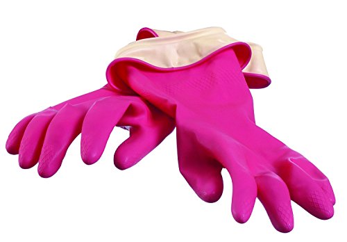 Casabella Waterproof Reusable Cleaning Gloves, Medium