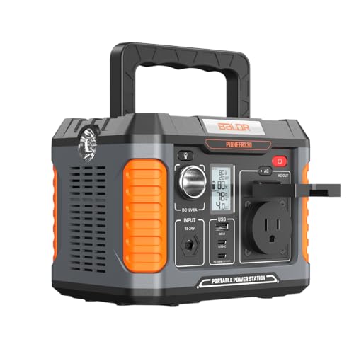 BALDR 330W Portable Power Station, 288Wh Solar Generator for Camping & Emergencies