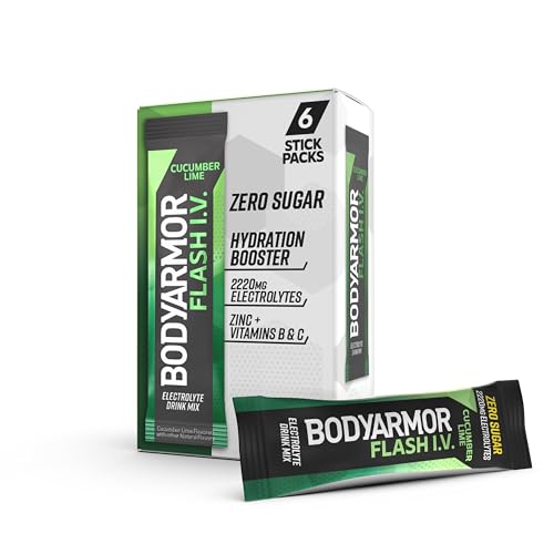 BODYARMOR Flash IV Cucumber Lime Electrolyte Drink Mix, 6 Pack