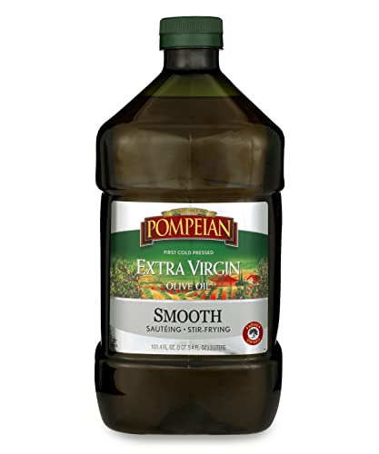 Pompeian Smooth Extra Virgin Olive Oil, 101 Fl Oz, Non-GMO