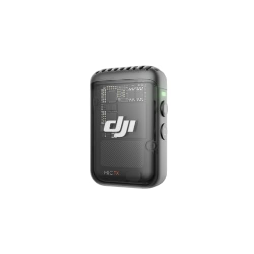 DJI Mic 2 Transmitter, Noise Cancelling, 14-Hour Recording, Bluetooth