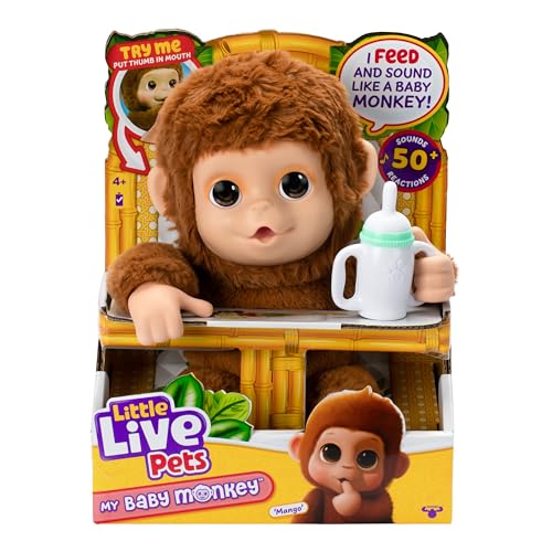 Little Live Pets My Baby Monkey – Interactive Pet with 50+ Sounds