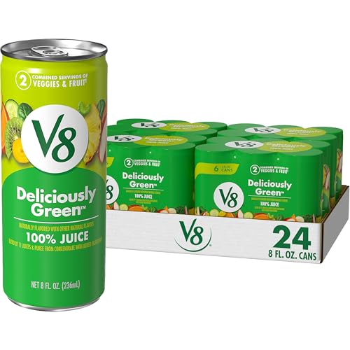 V8 Green Fruit & Veggie Juice, 8 fl oz, 24 Cans