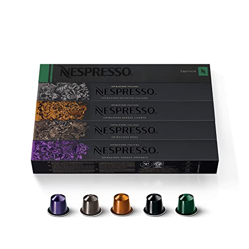 Nespresso Original Line Variety Pack, Medium & Dark Roast, 50 Pods