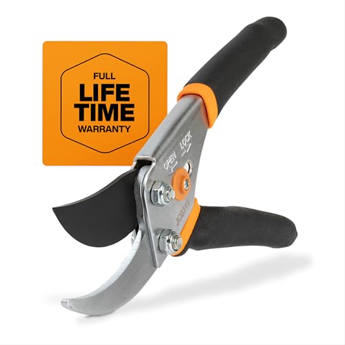 Fiskars Bypass Pruning Shears, 5/8″ Cut Capacity, Rust-Resistant Blade