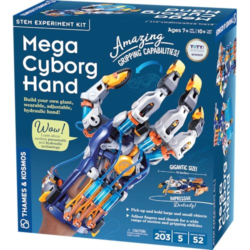 Thames & Kosmos Mega Cyborg Hand STEM Kit | Build Hydraulic Gripper