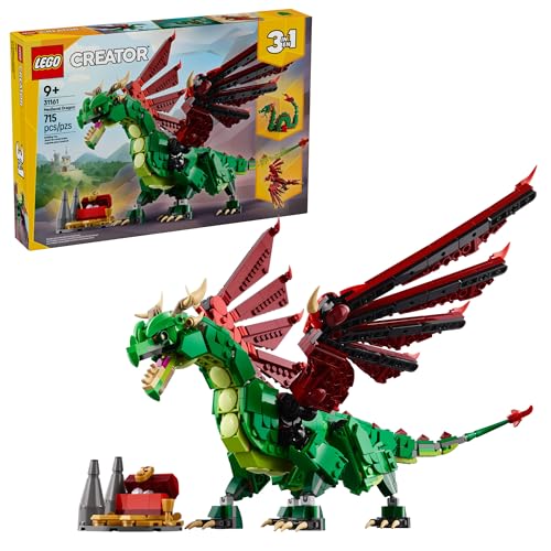 LEGO Creator Medieval Dragon 3-in-1 Set for Ages 9+
