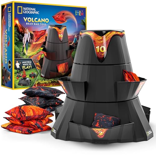 NATIONAL GEOGRAPHIC Volcano Bean Bag Toss Backyard Game Set