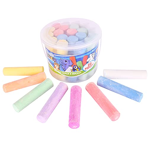 Sunny Days Jumbo Washable Sidewalk Chalk Set, 20 Pieces