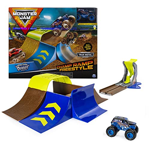 Monster Jam Champ Ramp Set with Son-uva Digger Truck