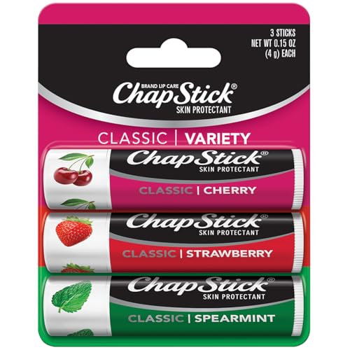 ChapStick Classic 3-Pack: Spearmint, Cherry, Strawberry Balms