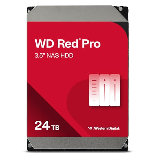 Western Digital 24TB WD Red Pro NAS HDD, 7200 RPM