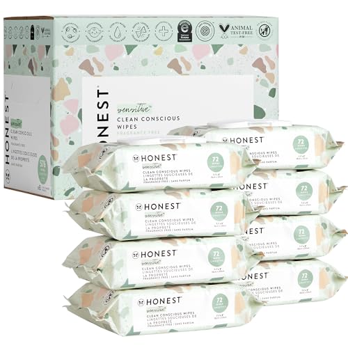 The Honest Company Hypoallergenic Unscented Baby Wipes, 576 Count
