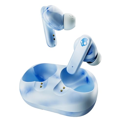 Skullcandy EcoBuds Wireless Earbuds, 8hr Battery, Mic, Glacier