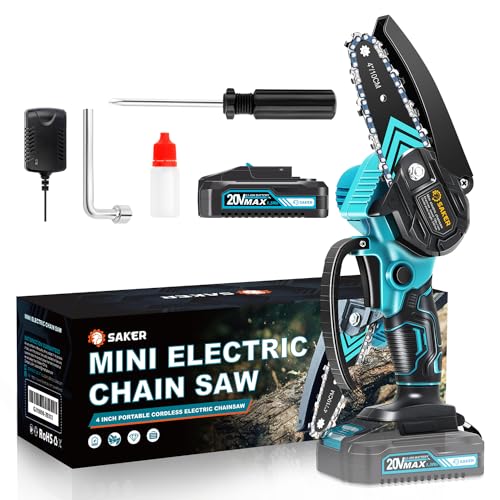 Saker Portable Mini Chainsaw – Cordless Pruning Saw for Garden