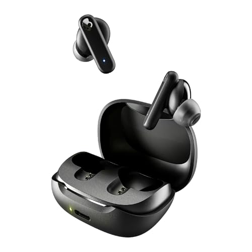 Skullcandy Smokin’ Buds Wireless Earbuds, 20 Hr Battery, Black