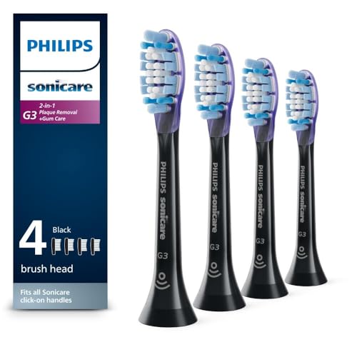 Philips Sonicare G3 Premium Gum Care Toothbrush Heads, Black