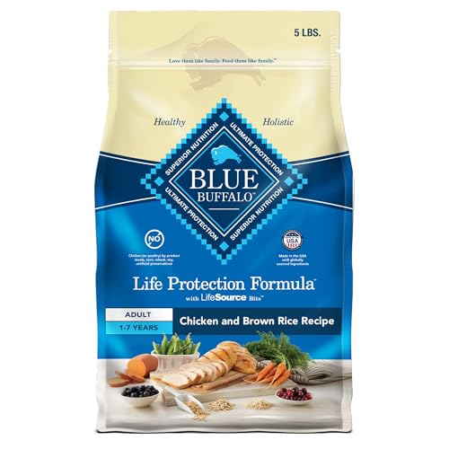 Blue Buffalo Chicken & Rice Adult Dog Food, 5-lb. Bag