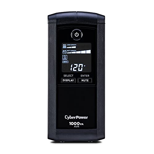 CyberPower CP1000AVRLCD 1000VA UPS, 9 Outlets, Mini-Tower