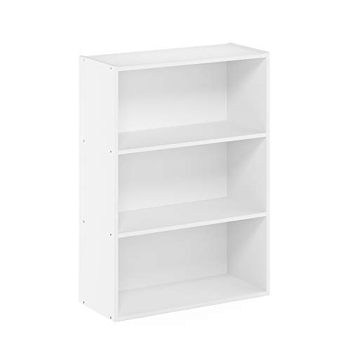 Furinno 3-Tier Bookcase, White
