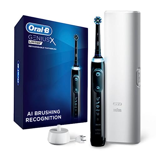 Oral-B Genius X Electric Toothbrush, Black, Travel Case