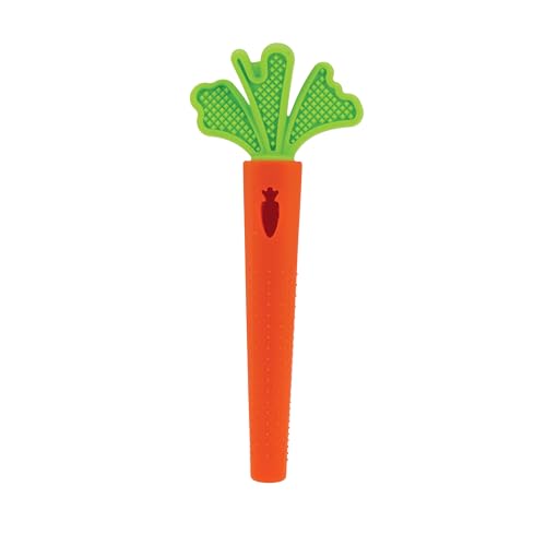 Nuby Silicone Carrot Teether – Massaging Bristles for Gums