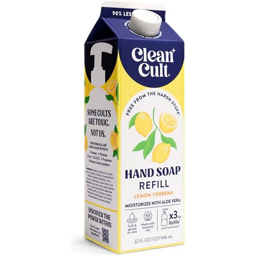 Cleancult Lemon Verbena Hand Soap Refill, 32 oz, Eco-Friendly