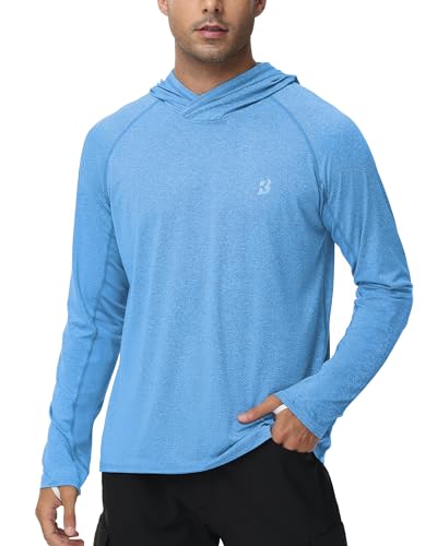 Roadbox Men’s UPF 50+ UV Protection Hoodie for Outdoor Activities