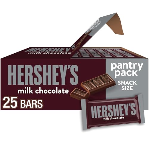HERSHEY’S Snack Size Milk Chocolate Bars, 25 Pieces