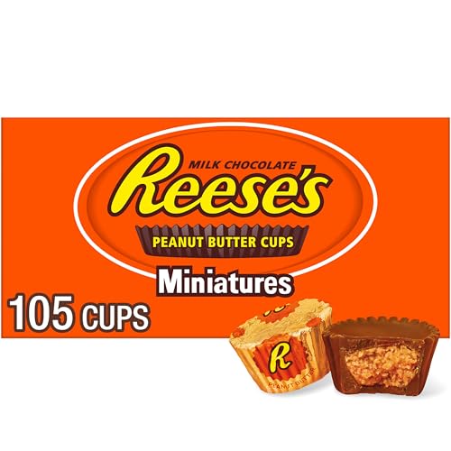 REESE’S Miniatures Peanut Butter Cups, Candy Packs (105 Pieces)