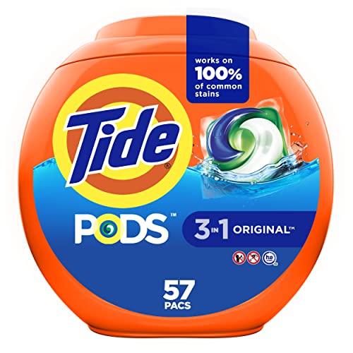 Tide PODS Laundry Detergent, 57 Count, Original Scent
