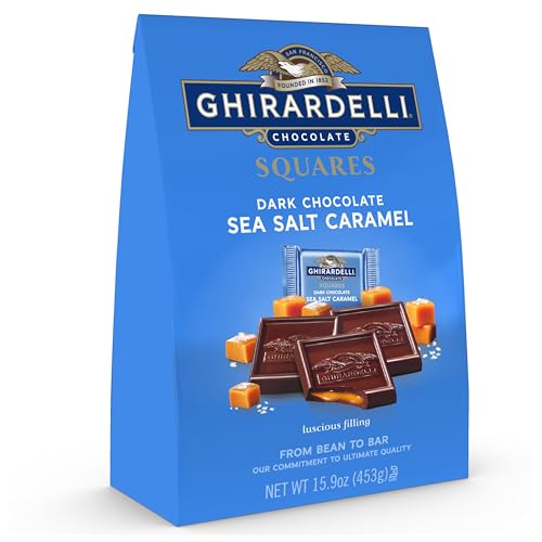 GHIRARDELLI Dark Chocolate Sea Salt Caramel Squares, 15.9 oz