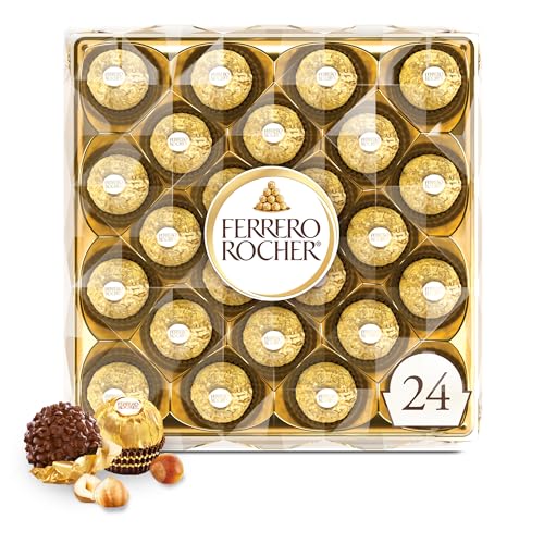 Ferrero Rocher Premium Hazelnut Chocolates, 24 Count, 10.5 oz