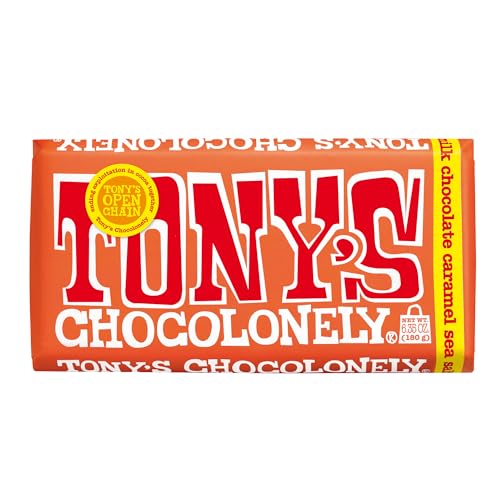 Tony’s Chocolonely Milk Chocolate Bar with Caramel & Sea Salt