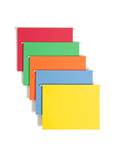 Smead Hanging File Folders, 25 Pack, Assorted Colors, Letter Size