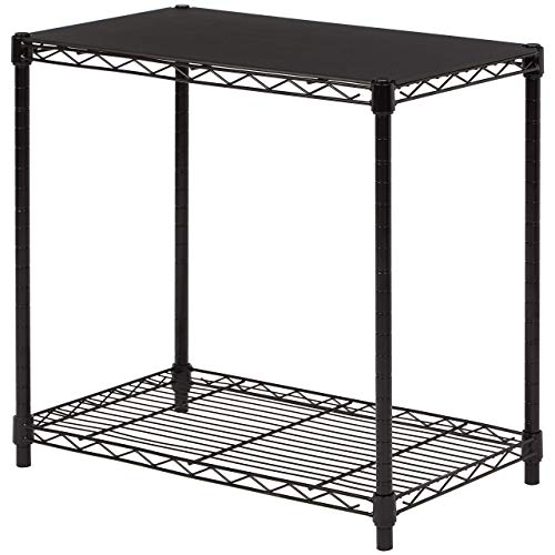 Amazon Basics Black 2-Shelf Stackable Storage Unit