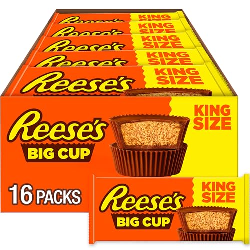 REESE’S Big Cup King Size Peanut Butter Cups, 16 Pack