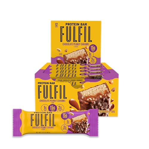 Chocolate Peanut Caramel Protein Bars, Gluten-Free, 15g Protein, 12-Pack