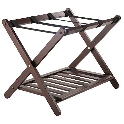Winsome Remy Luggage Rack with Shelf, No Assembly Needed