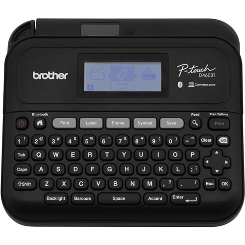 Brother PT-D460BT Bluetooth Label Maker, TZe Tapes up to 3/4″