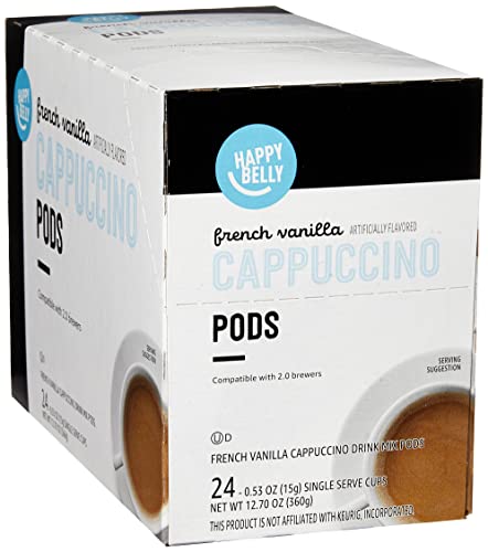 Happy Belly French Vanilla Cappuccino Pods, 24 Count