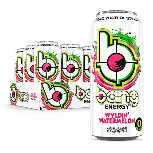 Bang Energy Wyldin’ Watermelon, Sugar-Free, 16oz, 12-Pack
