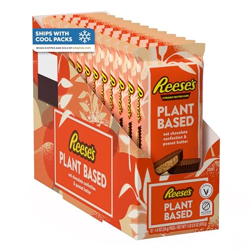 REESE’S Plant Based Oat Chocolate Peanut Butter Cups, 12 Pack