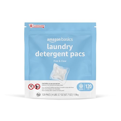 Amazon Basics Hypoallergenic Laundry Detergent Pacs, 120 Count