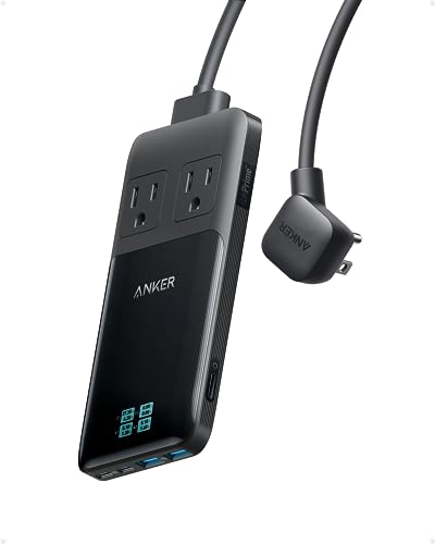 Anker Prime 6-in-1 USB C 140W Power Strip, 5 ft Cord