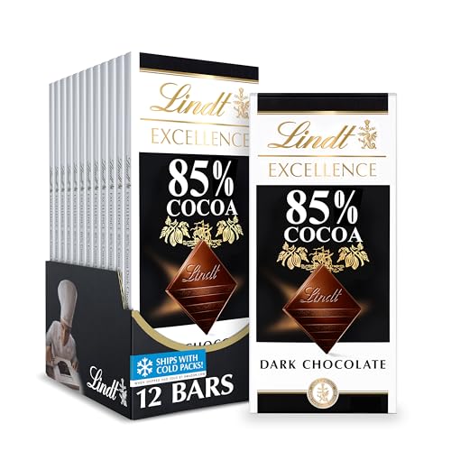 Lindt 85% Dark Chocolate Bar, 3.5 oz (12 Pack)