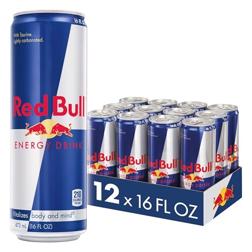 Red Bull Energy Drink, 16oz, 12-Pack, 151mg Caffeine