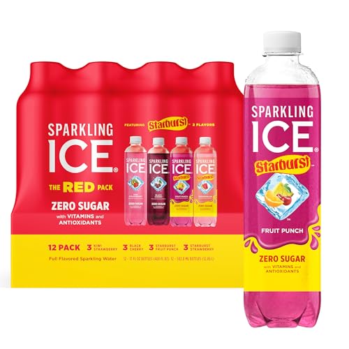 Sparkling Ice STARBURST Red Variety Pack, Zero Sugar, 12ct